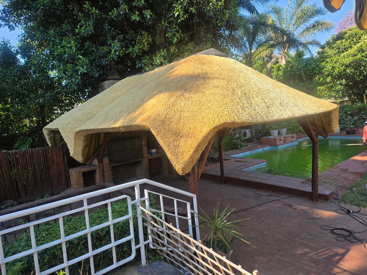 Fire retardant treatment for thatch roofs